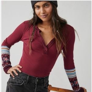 Free people top-thermal retail $138 pre loved